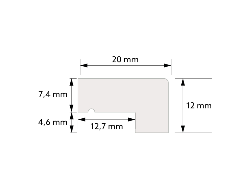 Avslutningslist för bröstpanel TP002